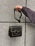 Жіноча сумка 8504 крос-боді чорна, фото 7