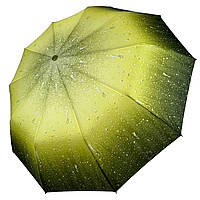 Женский зонт полуавтомат с принтом капель от Bellissimo антиветер салатовый М0627-2 BK, код: 8324053