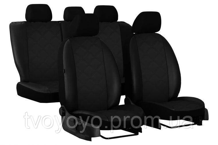Авточехлы из экокожи Toyota Hilux 1997-2005 POK-TER ELIT Premium с черной вставкой TV, код: 8173809 - фото 1 - id-p2161383730