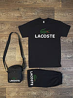 Комплект (Лакост) Lacoste шорты футболка и сумка мужской, высокое качество S