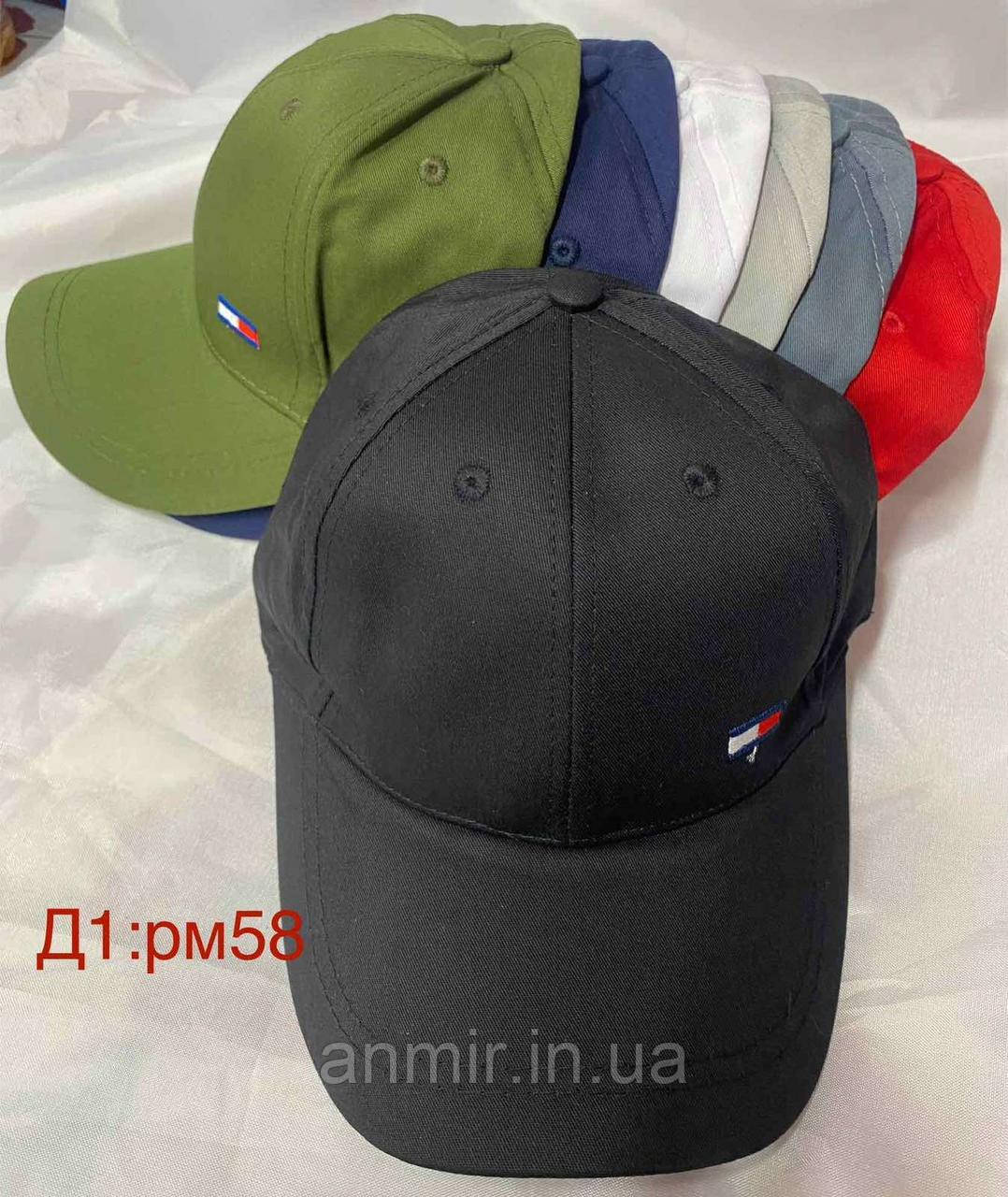 Чоловіча кепка демісезонна котон TOMMY 57-58, кольору міксом
