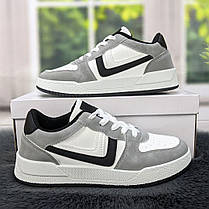 Кросівки кеди жіночі білі з сірим Swin-shoes 4441, фото 3
