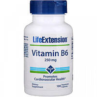 Пиридоксин Life Extension Vitamin B6 250 mg 100 Veg Caps UN, код: 7517951