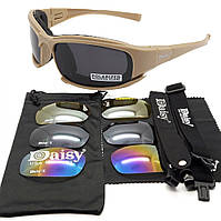 Захисні тактичні сонцезахисні окуляри 7 комплектів лінз Daisy X7-X койот товщина лінз 2 мл SC, код: 8447061