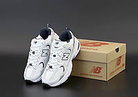 Женские кроссовки New Balance 530, белый, серый, синий, Вьетнам Нью Беленс 530 білі з синім