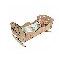 Деревянная кровать Mic для куклы (172311) KM, код: 7330120