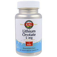 Литий Lithium Orotate KAL 5 мг 60 капсул EJ, код: 7630386