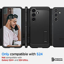 Чохол Spigen для Samsung Galaxy S24 - Tough Armor, Black (ACS07355), фото 3