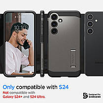 Чохол Spigen для Samsung Galaxy S24 - Tough Armor, Gunmetal (ACS07356), фото 3