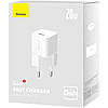 Мережевий зарядний пристрій BASEUS GaN5 Fast Charger Mini 1C 20 White (CCGN050102), фото 7