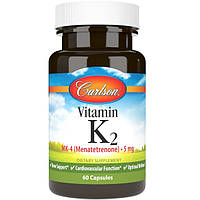 Витамин K Carlson Labs Vitamin K2 5 mg 60 Soft Gels BB, код: 8072153