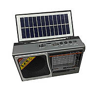 Радио-фонарь на солнечной батарее на аккумуляторе Solar Charge S-1521BTS серое PZ, код: 8325325