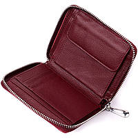 Практичный кошелек для женщин из натуральной кожи ST Leather 22450 Бордовый Отличное качество