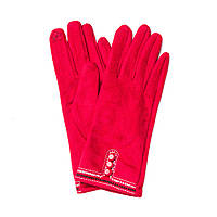 Перчатки LuckyLOOK женские экозамш Smart Touch 688-590 One size Красный BM, код: 6885426