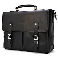 Черный мужской портфель из натуральной кожи RA-3960-4lx TARWA Отличное качество