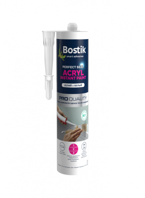 Герметик акриловий BOSTIK AKRIL INSTANT PAINT. 300 мл