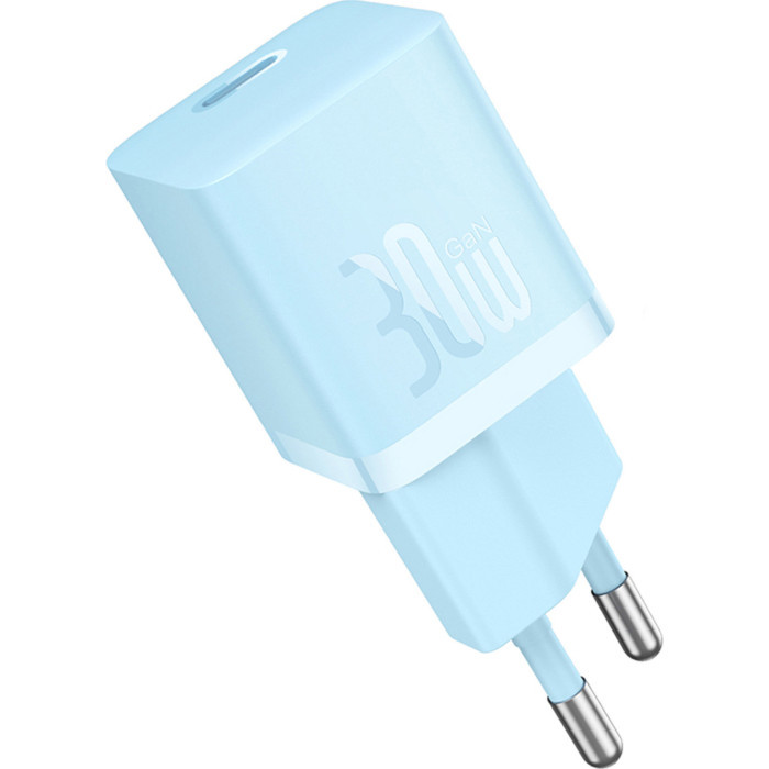 Мережевий зарядний пристрій BASEUS GaN5 Fast Charger Mini 1C 30 W Blue (CCGN070603)