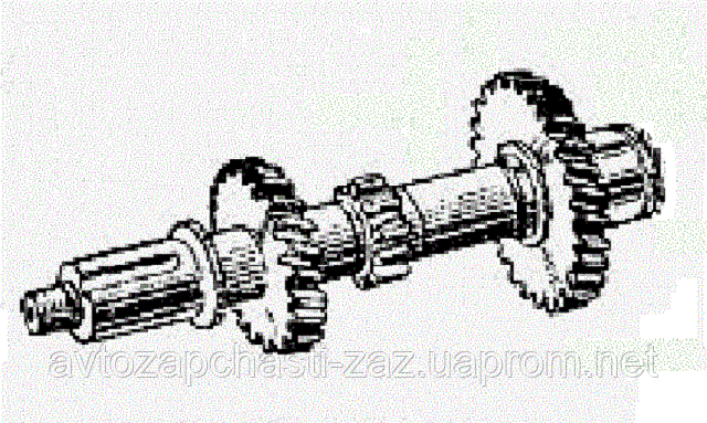 Вал ведущий 965-1701025 коробки передач ЗАЗ-965. Запчасти на горбатый Запорожец - фото 1 - id-p28281618