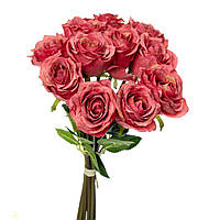 Декоративный букет из роз, цвет розовый 38 см
