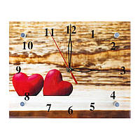 Часы Настенные ДомАрт СГ2 Сердечная фантазия Подарочные Тихий ход 20х25х5 см (21970) UT, код: 5552574