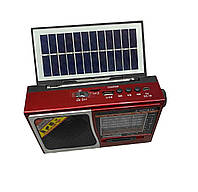 Радио-фонарь на солнечной батарее на аккумуляторе Solar Charge S-1521BTS красное QT, код: 8325324