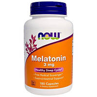 Мелатонин для сна NOW Foods Melatonin 3 mg 180 Caps NOW-03257 EV, код: 7518475