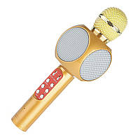 Бездротовий караоке-мікрофон з колонкою WSTER WS-1816 Bluetooth Золото (W9054) TP, код: 7925677