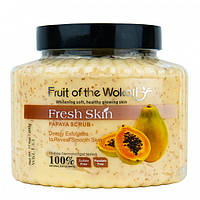 Скраб для тела Wokali Fresh Skin Scrub Papaya WKL133 500 г LW, код: 8160568