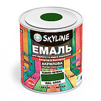 Эмаль для пола и других поверхностей акриловая SkyLine Зеленый RAL 6005 0.75 л XN, код: 8195397