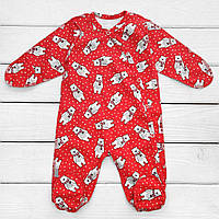 Человечек для младенцев Dexters с праздничным принтом holiday 62 см красный (13133852450) UN, код: 8334910