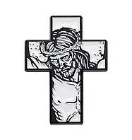 Христианский значок Иисус Крест. Иисус Спаситель. Брошка. Христианские сувениры. Христианские символы