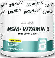 Хондропротектор (для спорта) BioTechUSA MSM + Vitamin C 150 g 75 servings Lemon TE, код: 7519884