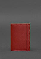 Кожаная обложка для паспорта 1.0 красная краст BlankNote QT, код: 8131798