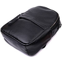 Кожаный женский рюкзак с функцией сумки Vintage 22567 Черный Отличное качество