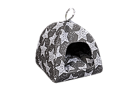 Домик-лежак (лежанка) для котов и собак Мур-Мяу Юрта-1 Серый GR, код: 5866132