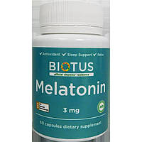 Мелатонин Melatonin Biotus 3 мг 60 капсул EV, код: 7289520