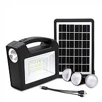 Солнечная зарядная станция GDTimes GD 103 фонарь + 3 лампы GT, код: 8037810