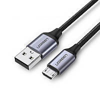 Кабель для зарядки и передачи данных Ugreen US290 Micro USB 60147 5V 3A 2 м Серый TO, код: 7580348