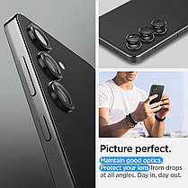 Захисне скло Spigen для камери Samsung Galaxy S24 Plus - EZ Fit Optik Pro (2шт), Black (AGL07433), фото 4