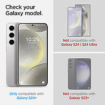 Захисне скло Spigen для Samsung Galaxy S24 Plus - EZ Fit GLAS.tR (2 шт), Clear (AGL07430), фото 4