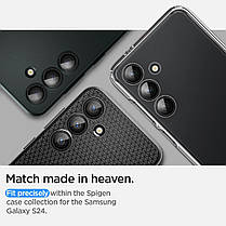 Захисне скло Spigen для камери Samsung Galaxy S24 - EZ Fit Optik Pro (2шт), Black (AGL07441), фото 6