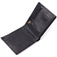 Стильный мужской кошелек из натуральной кожи ST Leather 22457 Черный Отличное качество