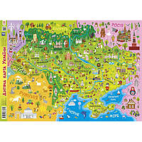 Плакат детская карта Украины ZIRKA 75859 А2 FG, код: 7674995