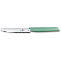 Кухонный нож Victorinox Swiss Modern TomatoSausage Зеленый (6.9006.11W41) TE, код: 7431953