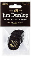 Медиаторы Dunlop 485P03MD Genuine Celluloid Teardrop Black Medium Player's Pack (12 шт.) PZ, код: 6555690