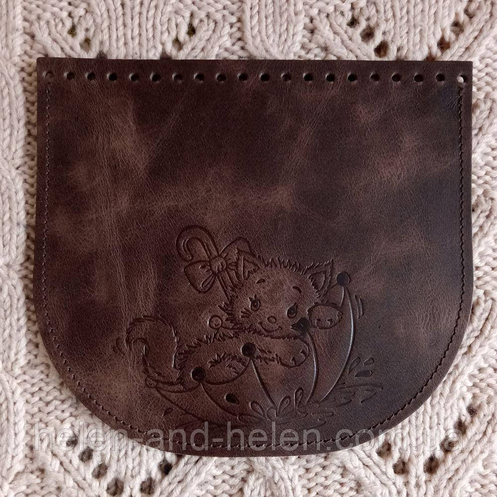 Клапан для сумки "Парасолька". Колір "Коричневий", фото 1