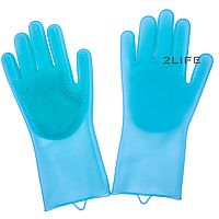 Перчатки силиконовые многофункциональные уборка, чистка, мытье посуды, ухваты 2Life Голубой ( KM, код: 1680510