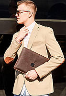 Кожаный чехол для MacBook 13 дюйм Темно-коричневый Crazy Horse BlankNote BM, код: 8131773