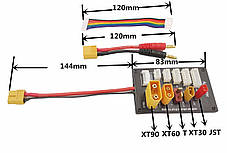 Адаптер зарядного пристрою для паралельного заряджання акумулятора, XT90 XT60 XT30 JST T штекери, 2s-6s, фото 2
