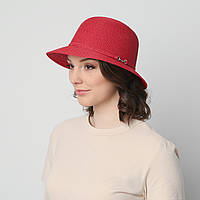 Шляпа женская с маленькими полями LuckyLOOK 844-026 One size Красный DL, код: 7440074